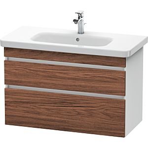 Duravit DuraStyle vanity unit DS648202118 93 x 44.8 cm, dark walnut / matt white, 2 drawers, wall-hung
