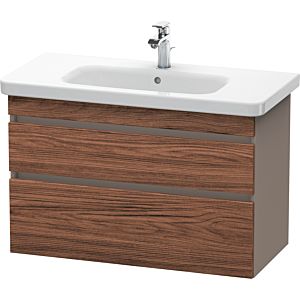 Duravit DuraStyle vanity unit DS648202143 93 x 44.8 cm, dark walnut / matt basalt, 2 drawers, wall-hung