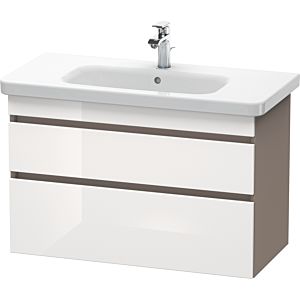 Duravit DuraStyle Waschtisch-Unterschrank DS648202243 93 x 44,8 cm, weiß hochglanz/basalt matt, 2 Schubkästen, wandhängend