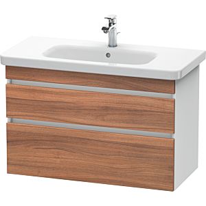 Duravit DuraStyle Waschtisch-Unterschrank DS648207918 93 x 44,8 cm, nussbaum natur/weiß matt, 2 Schubkästen, wandhängend