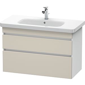 Duravit DuraStyle vanity unit DS648209118 93 x 44.8 cm, taupe / matt white, 2 drawers, wall-hung