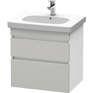Duravit DuraStyle Waschtisch-Unterschrank DS648300718 60 x 45,3 cm, betongrau/weiß matt, 2 Schubkästen, wandhängend