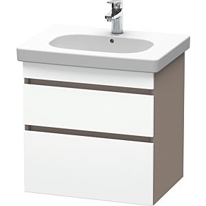 Duravit DuraStyle Waschtisch-Unterschrank DS648301843 60 x 45,3 cm, weiß matt/basalt matt, 2 Schubkästen, wandhängend