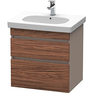 Duravit DuraStyle vanity unit DS648302143 60 x 45.3 cm, dark walnut / matt basalt, 2 drawers, wall-hung