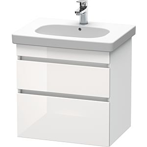 Duravit DuraStyle vasque DS648302218 60 x 45,3 cm, blanc brillant / blanc mat, 2 tiroirs, suspendu
