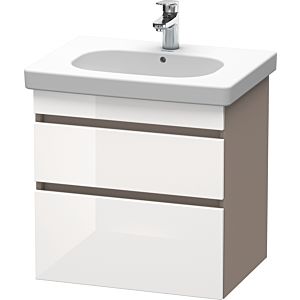 Duravit DuraStyle vasque DS648302243 60 x 45,3 cm, blanc brillant / basalte mat, 2 tiroirs, suspendu