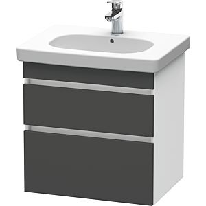 Duravit DuraStyle vanity unit DS648304918 60 x 45.3 cm, matt graphite / matt white, 2 drawers, wall-hung