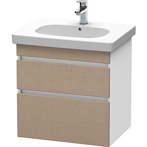 Duravit DuraStyle Waschtisch-Unterschrank DS648307518 60 x 45,3 cm, leinen/weiß matt, 2 Schubkästen, wandhängend