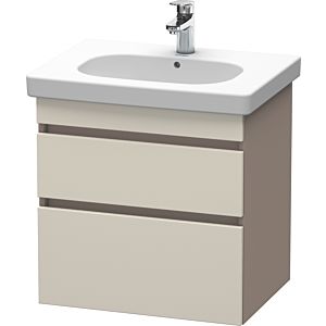 Duravit DuraStyle Waschtisch-Unterschrank DS648309143 60 x 45,3 cm, taupe/basalt matt, 2 Schubkästen, wandhängend