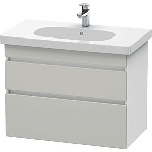 Duravit DuraStyle vasque DS648400718 80 x 45,3 cm, gris béton / blanc mat, 2 tiroirs, suspendu