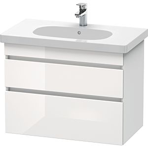 Duravit DuraStyle vanity unit DS648402218 80 x 45.3 cm, white high gloss / white matt, 2 drawers, wall-hung