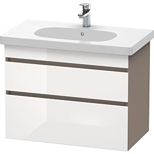 Duravit DuraStyle vasque DS648402243 80 x 45,3 cm, blanc brillant / basalte mat, 2 tiroirs, suspendu