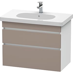 Duravit DuraStyle vanity unit DS648404318 80 x 45.3 cm, basalt matt / white matt, 2 drawers, wall-hung