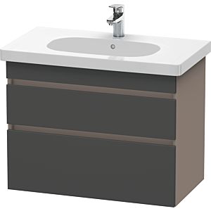 Duravit DuraStyle vanity unit DS648404943 80 x 45.3 cm, matt graphite / matt basalt, 2 drawers, wall-hung