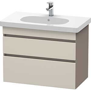Duravit DuraStyle vanity unit DS648409143 80 x 45.3 cm, taupe / basalt matt, 2 drawers, wall-hung