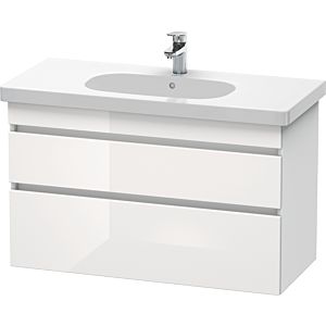 Duravit DuraStyle vanity unit DS648502218 100 x 45.3 cm, white high gloss / white matt, 2 drawers, wall-hung