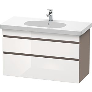 Duravit DuraStyle vasque DS648502243 100 x 45,3 cm, blanc brillant / basalte mat, 2 tiroirs, suspendu