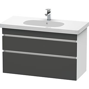 Duravit DuraStyle vasque DS648504918 100 x 45,3 cm, graphite mat / blanc mat, 2 tiroirs, suspendu