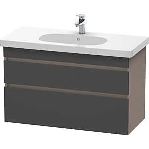 Duravit DuraStyle vanity unit DS648504943 100 x 45.3 cm, matt graphite / matt basalt, 2 drawers, wall-hung