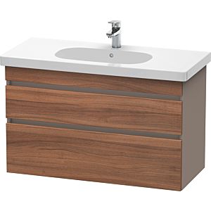 Duravit DuraStyle Waschtisch-Unterschrank DS648507943 100 x 45,3 cm, nussbaum natur/basalt matt, 2 Schubkästen, wandhängend