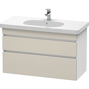 Duravit DuraStyle vasque DS648509118 100 x 45,3 cm, taupe / blanc mat, 2 tiroirs, suspendu