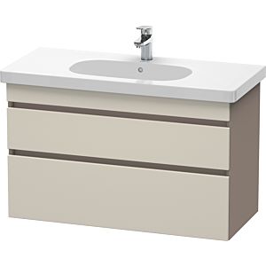 Duravit DuraStyle Waschtisch-Unterschrank DS648509143 100 x 45,3 cm, taupe/basalt matt, 2 Schubkästen, wandhängend