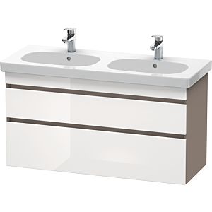 Duravit DuraStyle Waschtisch-Unterschrank DS648602243 115 x 45,3 cm, weiß hochglanz/basalt matt, 2 Schubkästen, wandhängend