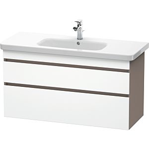 Duravit DuraStyle Waschtisch-Unterschrank DS649501843 113 x 44,8 cm, weiß matt/basalt matt, 2 Schubkästen, wandhängend