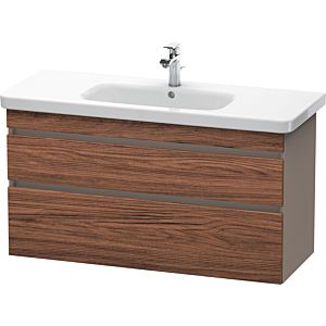 Duravit DuraStyle Waschtisch-Unterschrank DS649502143 113 x 44,8 cm, nussbaum dunkel/basalt matt, 2 Schubkästen, wandhängend