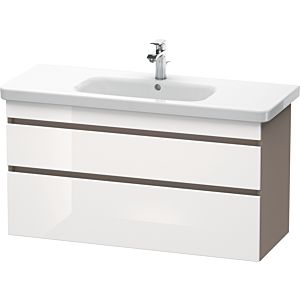 Duravit DuraStyle vanity unit DS649502243 113 x 44.8 cm, white high gloss / basalt matt, 2 drawers, wall-hung
