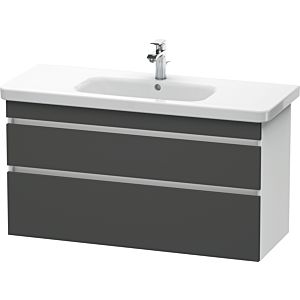 Duravit DuraStyle vanity unit DS649504918 113 x 44.8 cm, matt graphite / matt white, 2 drawers, wall-hung