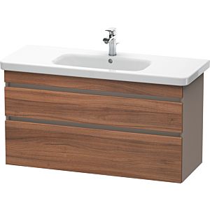 Duravit DuraStyle vasque DS649507943 113 x 44,8 cm, noyer naturel / basalte mat, 2 tiroirs, suspendu