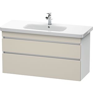Duravit DuraStyle Waschtisch-Unterschrank DS649509118 113 x 44,8 cm, taupe/weiß matt, 2 Schubkästen, wandhängend