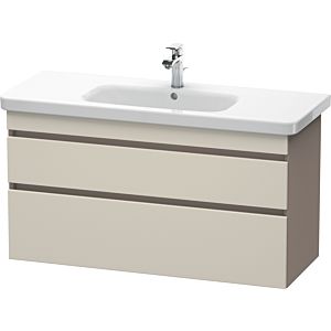 Duravit DuraStyle vasque DS649509143 113 x 44,8 cm, taupe / basalte mat, 2 tiroirs, suspendu