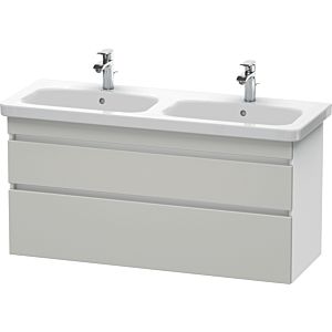 Duravit DuraStyle Waschtisch-Unterschrank DS649800718 123x44,8x61cm, 2 Auszüge, Becken links/rechts, betongrau/weiß matt
