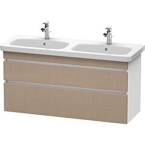Duravit DuraStyle vanity unit DS649807518 123x44.8x61cm, 2 pull-outs, basin left / right, linen / matt white