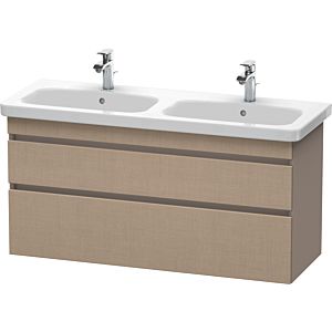 Duravit DuraStyle vasque DS649807543 123x44,8x61cm, 2 coulissants, vasque gauche / droite, lin / basalte mat