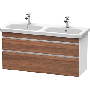 Duravit DuraStyle Waschtisch-Unterschrank DS649807918 123x44,8x61cm, 2 Auszüge, Becken links/rechts, nussbaum natur/weiß matt