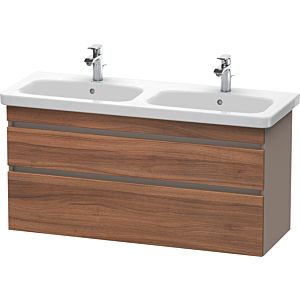 Duravit DuraStyle vanity unit DS649807943 123x44.8x61cm, 2 pull-outs, basin left / right, natural walnut / matt basalt