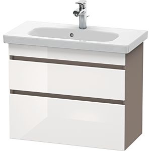 Duravit DuraStyle Waschtisch-Unterschrank DS649902243 73 x 36,8 cm, weiß hochglanz/basalt matt, 2 Schubkästen, wandhängend