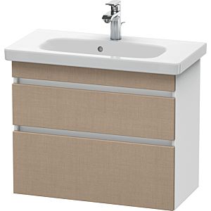 Duravit DuraStyle vasque DS649907518 73 x 36,8 cm, lin / blanc mat, 2 tiroirs, suspendu