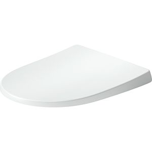 Duravit Univavo abattant de toilettes en forme de D 0022990000 mécanisme de fermeture en douceur, amovible, charnières en acier inoxydable, blanc