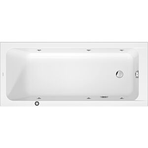 Duravit D-Code Whirlwanne 760669000JP1000 160x70cm, Einbauversion, 1 Rückenschräge, weiß, Jet Project