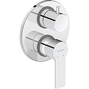 Duravit D-Code wash basin mixer set DC5210008010 concealed, ceramic mixing system, chrome high gloss, Ø137 mm