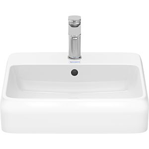 Vasque à poser Duravit Collection One 500 mm, fermée 2385502027 avec HLB, HL 1, avec trop-plein, blanc HG, HYG