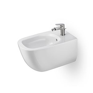 Duravit Wave bidet faucet WA2400001070 projection 128mm, with pull rod drain fitting, brushed stainless steel