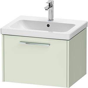 Duravit D-Code vanity unit DC4665010HH0000 handle chrome, pale green matt, wall-mounted, pull-out 1, 584x400x460 mm
