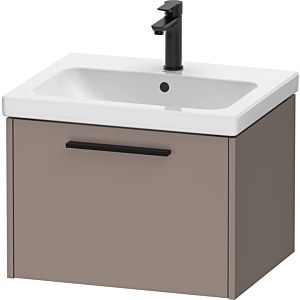 Duravit D-Code vanity unit DC46650BD430000 handle diamond black, basalt matt, wall-mounted, pull-out 1, 584x400x460 mm