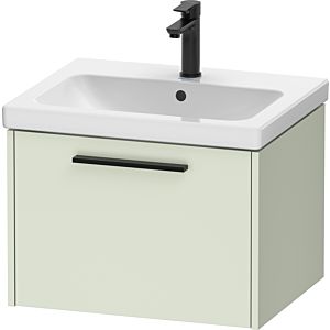 Duravit D-Code Waschtischunterschrank DC46650BDHH0000 Griff Diamantschwarz, Blassgrün Matt, Wandhängend, Auszug 1, 584x400x460 mm