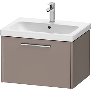 Duravit D-Code vanity unit DC4666010430000 handle chrome, basalt matt, wall-hung, pull-out 1, 634x400x460
